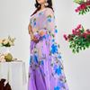 Lavender Whisper Dual-Tone Chiffon Saree